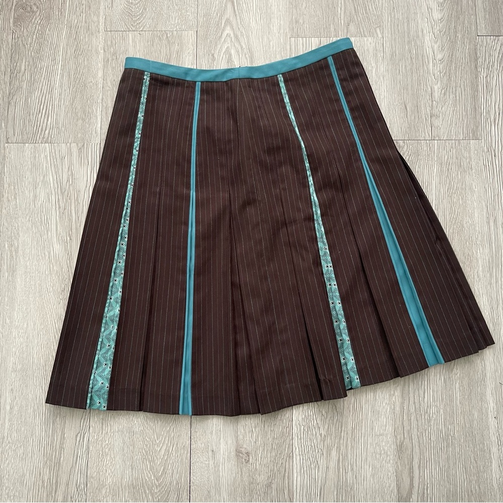 ATL Studio Brown A line pleated skirt size 4